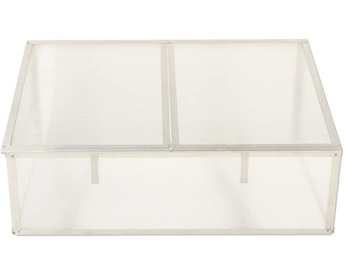 Frühbeet mit durchsichtigen Wänden und Deckel