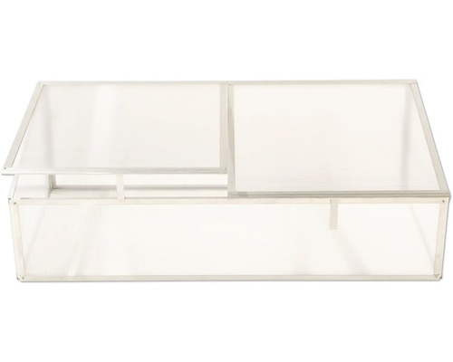 Frühbeet mit transparentem Deckel.