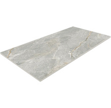 Rechteckige, graue Bodenfliese mit Marmorstruktur