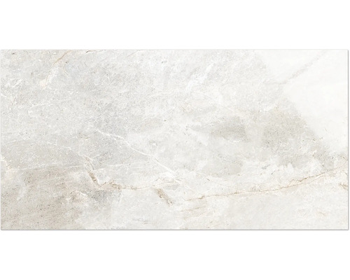 Feinsteinzeug Wand- und Bodenfliese PROVENZA perla lappato 60 x 120 cm x 9,2 mm rektifiziert Fliesenmuster mit Marmoroptik