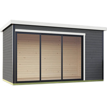 Modernes Gartenhaus mit Schiebetür