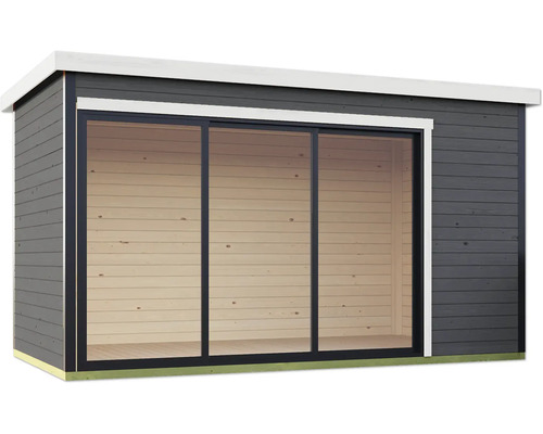 Modernes Gartenhaus mit Schiebetür