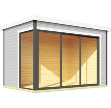 Gartenhaus mit Glasschiebetüren