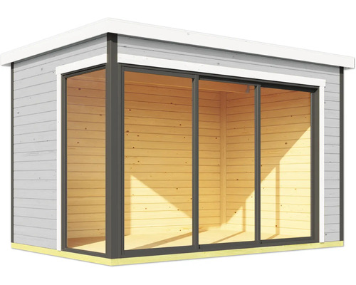 Gartenhaus mit Glasschiebetüren