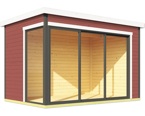 Gartenhaus mit Glasschiebetüren