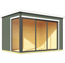 Gartenhaus mit Glasschiebetüren