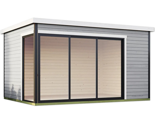 Gartenhaus mit Glasschiebetüren