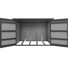 Fahrradgarage floraworld Premium inkl. Führungsschienen, Geräteleiste, 4 Gerätehaken 217 x 229 x 166 cm schwarz
