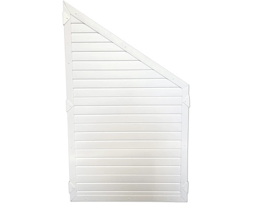 Abschlusselement Lightline rechts 90 x 150/90 cm weiß
