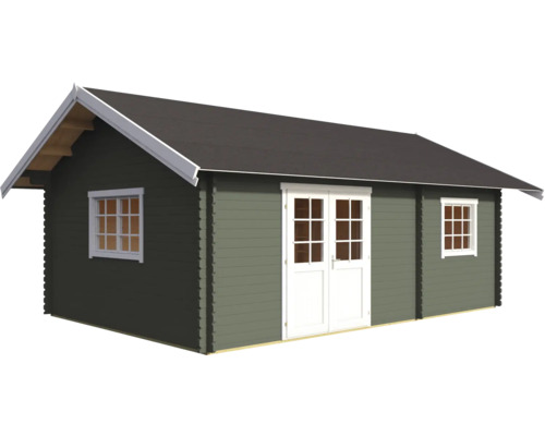 Gartenhaus mit Dach, Fenster und Doppeltür