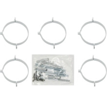 Rohrschellen mit Befestigungsmaterial für die Installation