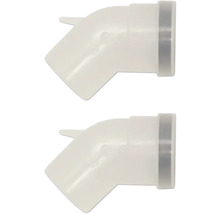 Zwei Winkelstücke aus Kunststoff