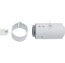 Rohrventilator mit Rohrmanschette und Befestigungsmaterial