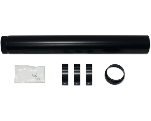 Ofenrohr mit Rohrschellen und Befestigungsmaterial