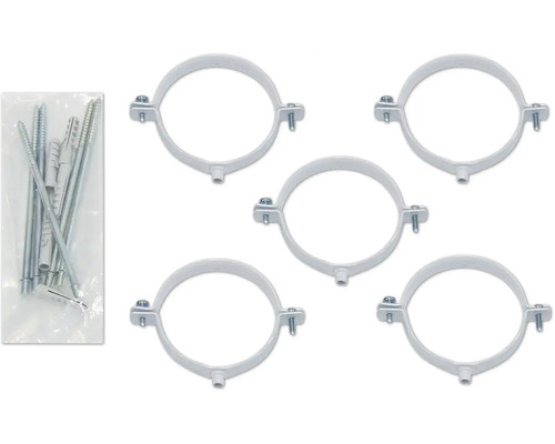 Rohrschellen Set mit Schrauben und Dübeln