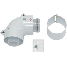 Bogenstück mit Befestigungsmaterial für Brennwertgeräte