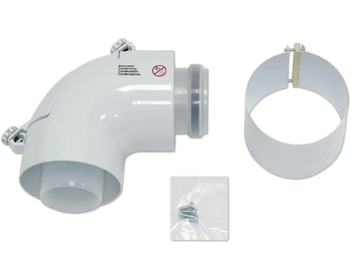 Bogenstück mit Befestigungsmaterial für Brennwertgeräte