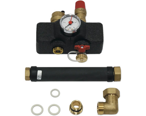 Vaillant Kesselsicherheitsgruppe 1/2" für alle Vaillant Heizkessel bis 50 kW 307591 Heizungsverteiler mit Manometer, Absperrventil, Verschraubung und Dichtungen