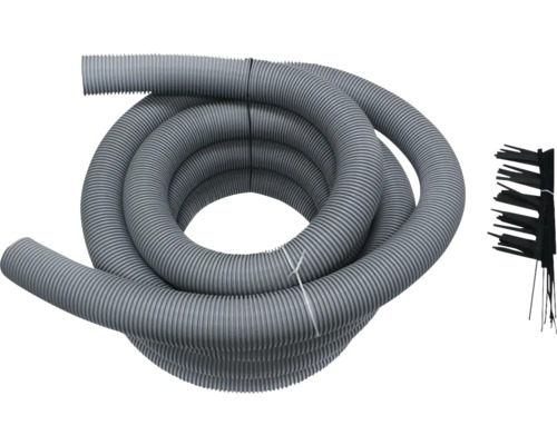 Vaillant Set 5 flexible Abgasleitung DN100 15 m mit Abstandhalter (7 Stck) 303520 Grauer Staubsaugerschlauch mit Bürste