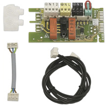 Platine mit elektronischen Bauteilen und zugehörigen Kabeln