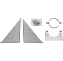 Montagezubehör für Markisen, inklusive Wandhalterungen, Rohrschellen und Schrauben