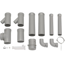 Verschiedene Abgasrohre und Zubehörteile