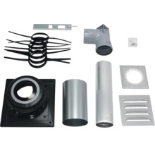 Abgasrohrset mit Rohren, Bögen, Dichtungen und Montageteilen