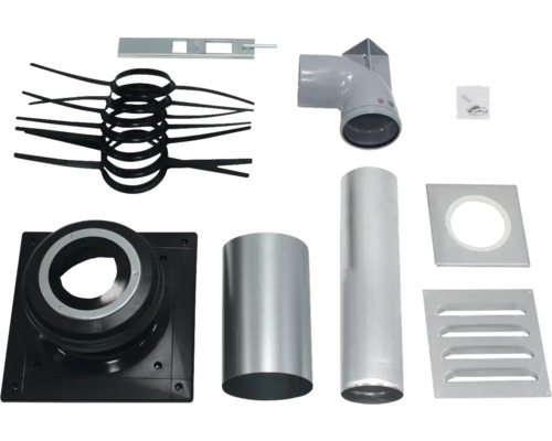 Abgasrohrset mit Rohren, Bögen, Dichtungen und Montageteilen