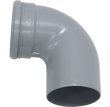 Graues Kunststoffrohrbogenstück für Sanitärinstallationen
