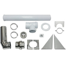 Edelstahl Abgasrohr Set mit verschiedenen Bauteilen