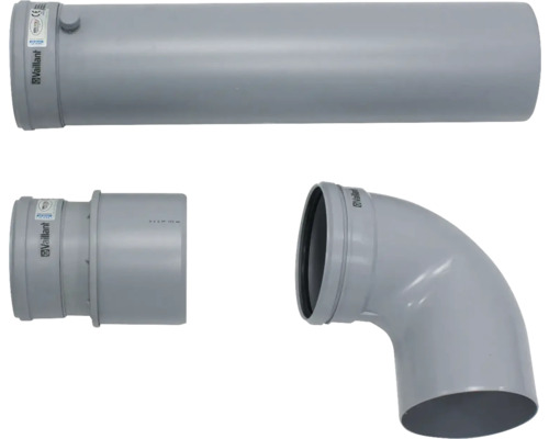 Vaillant Geräteanschluss-Set 150 auf 130 mm PP für VKK 806/3 - 1606/3 0020060589 Vaillant Abgasrohrsystem mit Rohr, Bogen und Übergangsstück