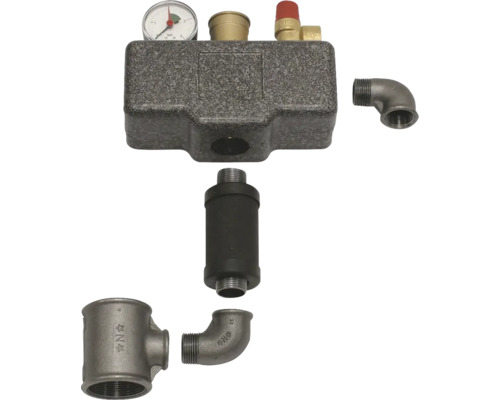 Vaillant Kesselsicherheitsgruppe 1" für ecoCRAFT/3 bis 200 kW 0020060829 Heizkreisverteiler-Set mit Manometer und diversen Anschlussstücken