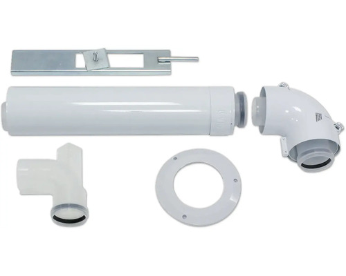 Vaillant Basis-Anschluss-Set DN60/100 mm konzentrisch für Abgasleitung flexibel DN 60 im Schacht PP 0020077523 Abluftleitungssystem mit Rohren, Winkelstücken und Befestigungsmaterial
