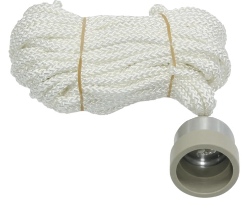 Vaillant Montagekegel/Einziehhilfe mit 15 m Seil für flexible Abgasleitung DN60 PP 0020077526 Weiße Kunststoffseilrolle mit Verschlusskappe