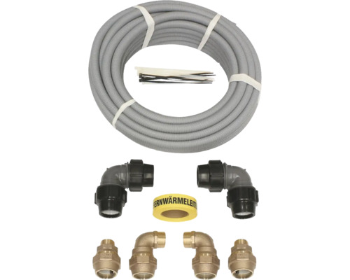 Vaillant Installations-Set 40 mm zwischen Innen- und Außeneinheit 0020087227 Fernwärmeleitung Set mit Kabelschutzrohr, Winkel und Warnband