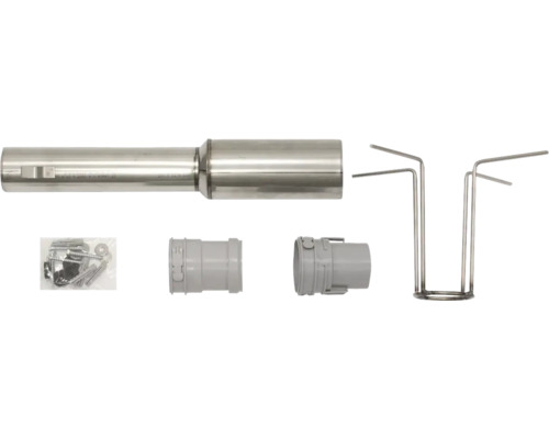 Vaillant Set 3 Grundelement Edelstahl für Abgassystem DN60 PP flexibel 0020095594 Abgasrohrset mit Befestigungsmaterial und Halterung
