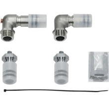 Heizkörperanschlussgarnitur Eck und Durchgang mit Zubehör