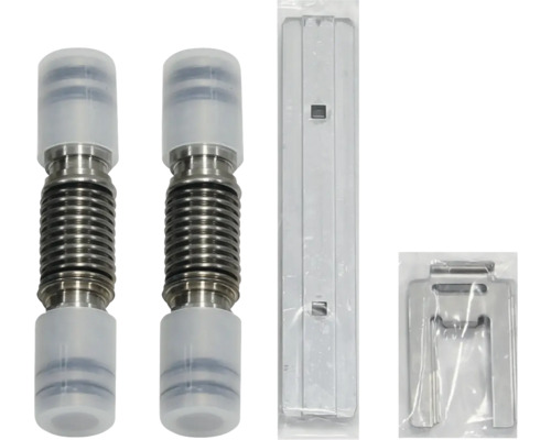 Edelstahlwellrohrverbinder Set mit Montagezubehör