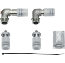 Rohrverbinder Set mit Winkelstücken, Nippel und Befestigungsmaterial