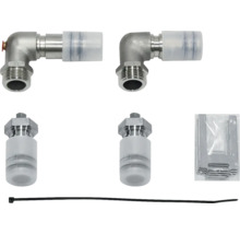 Installationsset mit Winkelverschraubungen, geraden Verschraubungen, Rohrschellen und Kabelbinder