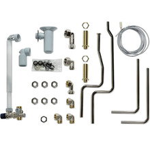 Abflussrohr-Set mit Siphon, Ablaufgarnitur und Anschlussmaterial