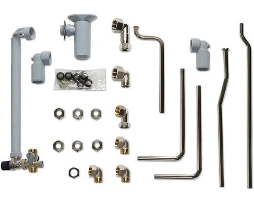 Vaillant Speicher-Verrohrungssatz AP VIH R 150/6 150 mit TEC, inkl. Sicherheits-Gruppe bis 10 bar 0020183760 Abflussrohr-Set mit verschiedenen Armaturen, Adaptern und Dichtungen