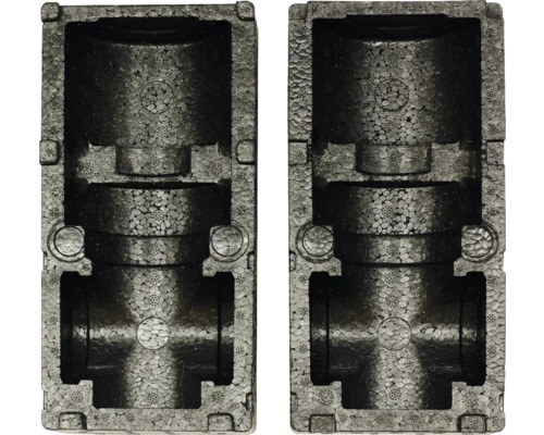 Vaillant Isolierung für Mikroblasenabscheider für Solekreis schwarz 0020212523 Zwei schwarze Formteile aus Styropor