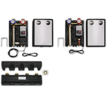Fußbodenheizungsverteiler-Set mit Durchflussmengenmessern und Montagezubehör