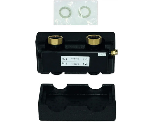 Vaillant Hydraulische Weiche horizontal WH40-2 3,5 m³/h 1 1/4 Zoll mit Wärmedämmung und Fühler 0020248932 Heizkreisverteiler mit Anschlussverschraubungen und Dichtungen