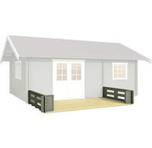 Gartenhaus mit Terrasse und Fenstern