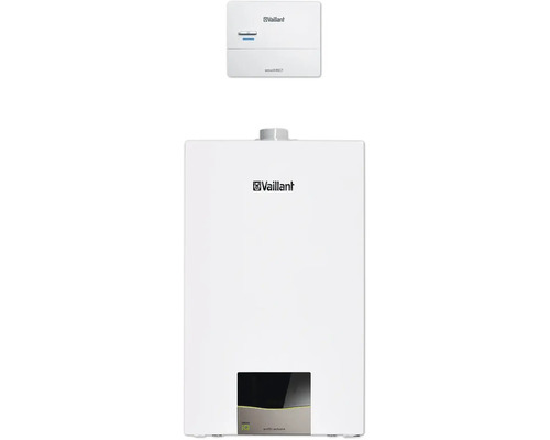 Vaillant Paket 1.187 Gas-Kombi-Wandheizgerät ecoTEC exclusive VCW 25/36 CF/1-7 und witterungsgeführter Regelung sensoDIRECT VRC 710 0010029615 Vaillant ecoTEC exclusive Gas-Brennwertgerät mit sensoDIRECT Regler