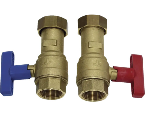 Zwei Messing Heizkörperventile mit T-Griff