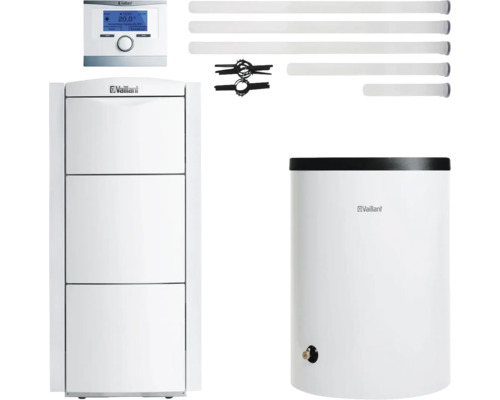 Vaillant Heizungsanlage mit Warmwasserspeicher und Zubehör