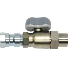 Absperrhahn aus Metall mit Griff